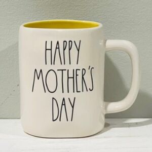 🆕Rae Dunn by Magenta  HAPPY MOTHER'S DAY Ceramic Coffee Tea Mug White Yellow
